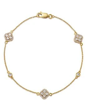 Bloomingdale's | Diamond Clover Station Bracelet in 14K Yellow Gold, 0.70 ct. t.w. - 100% Exclusive,商家Bloomingdale's,价格¥12347