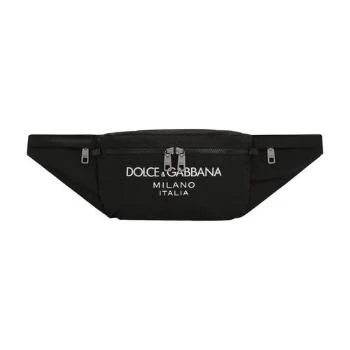 Dolce & Gabbana | 【特惠8.7折】包邮包税【预售7天发货】 DOLCE & GABBANA 男士 腰包 橡胶徽标尼龙腰包  DXG4Z5ABBCK,商家TLS PARIS,价格¥6438