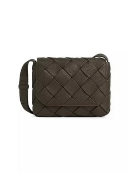 Bottega Veneta | Small Diagonal Intreccio Leather Messenger Bag,商家Saks Fifth Avenue,价格¥22504