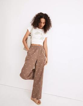 Madewell | Pull-On High-Rise Straight Pants in Jacquard Stripe-Play商品图片,7.9折