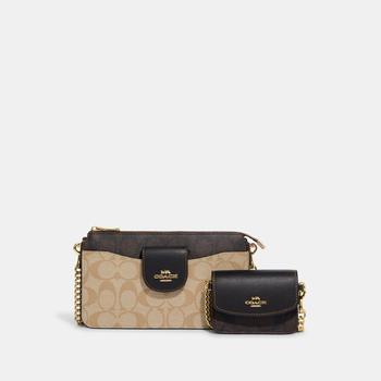 Coach Outlet Poppy Crossbody With Card Case In Blocked Signature Canvas product img