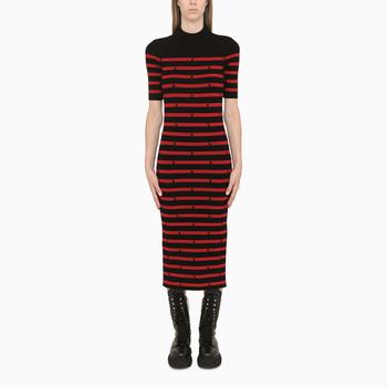 RED Valentino | Long black and red dress商品图片,
