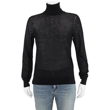 Burberry | Burberry Stony Cashmere Semi Sheer Turtleneck Sweater, Size Small商品图片,7折