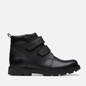 推荐Clarks Kids' Heath Leather Velcro Boots商品