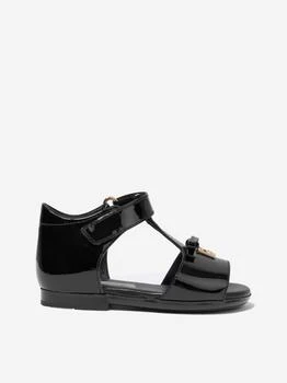 Dolce & Gabbana | Girls Patent Leather Sandals in Black,商家Childsplay Clothing,价格¥1858