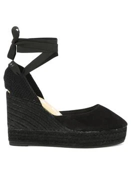 MANEBÍ | Hamptons Wedge Espadrilles Black,商家Wanan Luxury,价格¥642