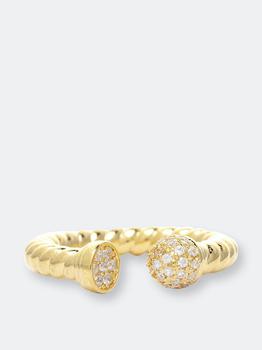 推荐Twisted Shank Cubic Zirconia Band Ring商品