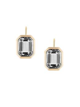 商品Manhattan 18K Gold & Rock Crystal Drop Earrings图片