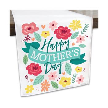 商品Big Dot of Happiness | Colorful Floral Happy Mother's Day - We Love Mom Party Dining Tabletop Decor - Cloth Table Runner - 13 x 70 inches,商家Macy's,价格¥158图片