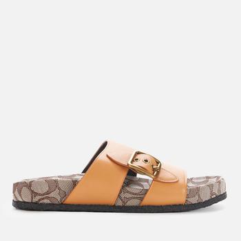 蔻驰女鞋, Coach | Coach Women's Addison Double Strap Sandals - Natural商品图片 5折