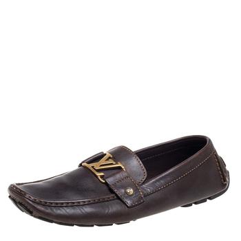 路易威登男鞋正品, [二手商品] Louis Vuitton | Louis Vuitton Brown Leather Monte Carlo Loafers Size 44商品图片 8.6折, 满1件减$100, 满减