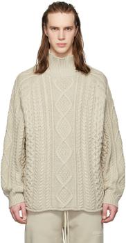 essentials毛衣, Essentials | Beige Cable Knit Turtleneck商品图片 