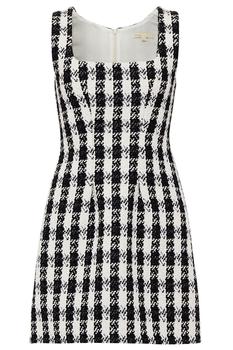 maje正品, Maje | Rocky checked cotton-blend tweed mini dress商品图片 4.4折