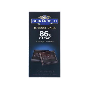 商品Ghirardelli Nature's | Ghirardelli 86% Cacao Midnight Reverie Intense Dark Chocolate  - Case of 12 - 3.17 OZ,商家Macy's,价格¥373图片