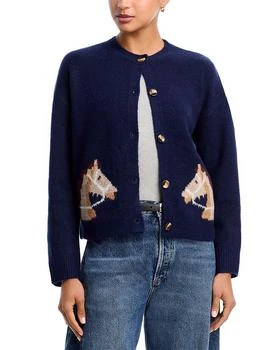 AQUA | Horse Print Cardigan,商家Bloomingdale's,价格¥526