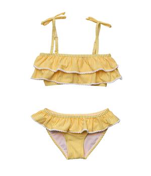 商品Snapper Rock | Marigold Stripe Tie Bikini (Toddler/Little Kids/Big Kids),商家Zappos,价格¥392图片
