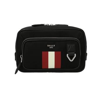 bally 包单肩包, Bally | 香港直邮BALLY巴利 男士经典红白条纹尼龙拉链通勤胸包单肩斜跨包商品图片 额外8.2折x额外9折, 额外八二折, 额外九折
