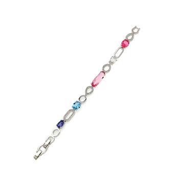 推荐Swarovski Cynthia Rhodium Plated Light Multi Colored Crystal Bracelet 5417994商品