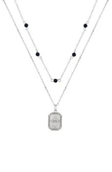 LA Rocks | CZ & Mother of Pearl Cross Pendant Necklace,商家Nordstrom Rack,价格¥68