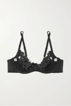 L'Agent by Agent Provocateur | Angelinna 水晶缀饰蕾丝边饰绢网缎布软杯文胸  - 32B 4.0折×额外9.7折, 额外九七折