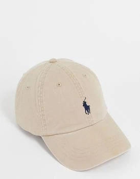 推荐Polo Ralph Lauren logo baseball cap in beige商品