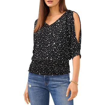 推荐Vince Camuto Womens Print V-Neck Pullover Top商品