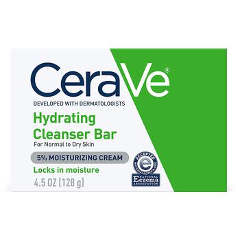 CeraVe | Hydrating Cleansing Bar for Normal to Dry Skin商品图片,满三免一, 满$35享8.5折, 独家减免邮费, 满折, 满免