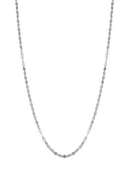 商品14K White Solid Gold Cabaret Chain Necklace图片