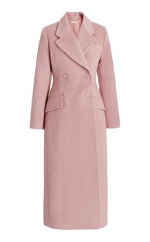 推荐Emilia Wickstead - Women's Madalyn Double-Breasted Wool-Blend Coat - Pink - UK 12 - Moda Operandi商品