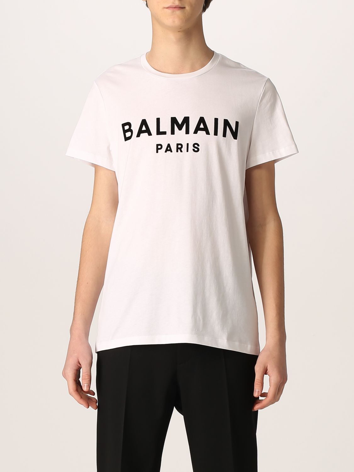 推荐BALMAIN 白色男士T恤 XH1EF000BB33-GAB商品