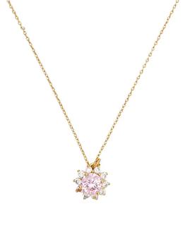 kate spade项链, Kate Spade | Sunny Halo Goldtone & Cubic Zirconia Pendant Necklace商品图片 4.3折