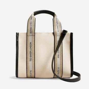 Ted Baker Small Georjea Logo-Detailed Cotton-Canvas Tote Bag,价格$136.40