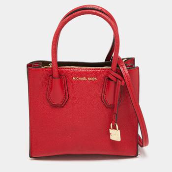 michael kors mercer托特包, Michael Kors | MICHAEL Michael Kors Red Pebbled Leather Mini Mercer Tote商品图片 8.7折