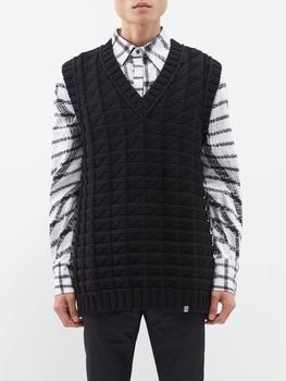 推荐V-neck knit sweater vest商品