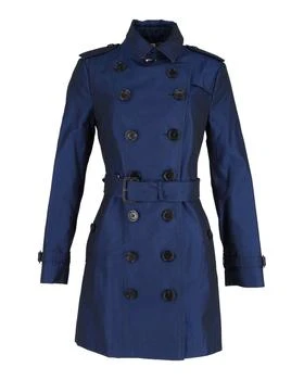Burberry | Burberry Sandringham Slim Trench Coat In Navy Blue Cotton,商家Premium Outlets,价格¥9013