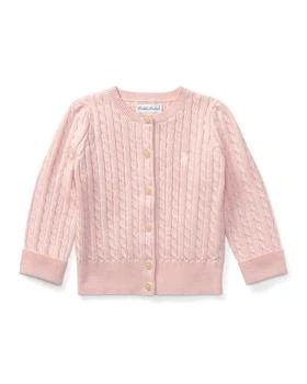 Ralph Lauren | Cable Knit Cotton Cardigan, Size 3-12 Months,商家Neiman Marcus,价格¥413