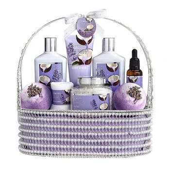 Lovery 9 Piece Home Spa Lavender Coconut Body Care Gift Set