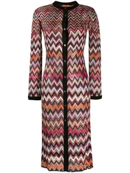 MISSONI SPORT | MISSONI SPORT Buttoned zig zag pattern long cardigan,商家Baltini,价格¥5236