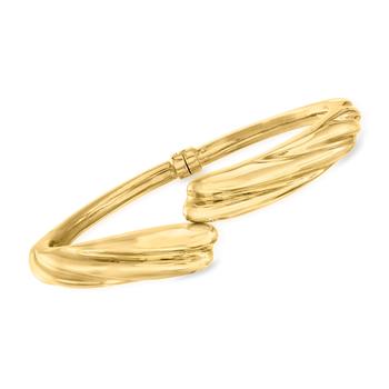 推荐Ross-Simons Italian 18kt Gold Over Sterling Twisted Bangle Bracelet商品