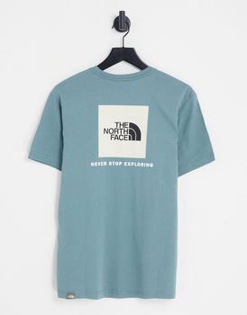 The North Face | The North Face Red Box back print t-shirt in blue Exclusive at ASOS商品图片,
