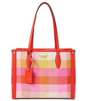 kate spade market, Kate Spade | Market Madras Woven Fabric Medium Tote商品图片 5.2折