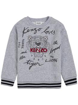 推荐Kenzo Kids Logo Embroidered Crewneck Sweatshirt商品