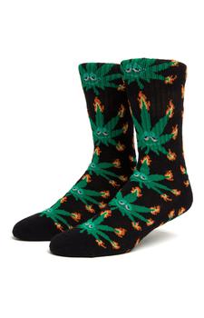 推荐Green Buddy Flame Socks - Black商品