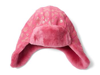 ugg手套, UGG | Water Resistant Sheepskin Love Print Trapper (Toddler/Little Kids)商品图片 
