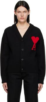 商品AMI | Black Ami De Cœur Cardigan,商家SSENSE,价格¥2090图片