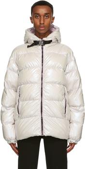 Moncler | 6 Moncler 1017 ALYX 9SM Silver Down Iridescent Buckle Jacket商品图片,