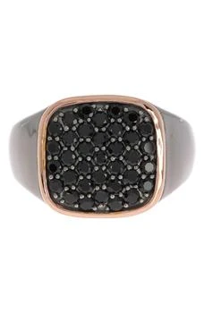 Effy | Sterling Silver Pavé Black Onyx Signet Ring,商家Nordstrom Rack,价格¥895