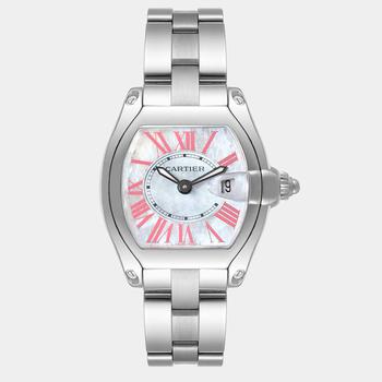 Cartier | Cartier Roadster Mother of Pearl Dial Steel Ladies Watch W6206006商品图片,