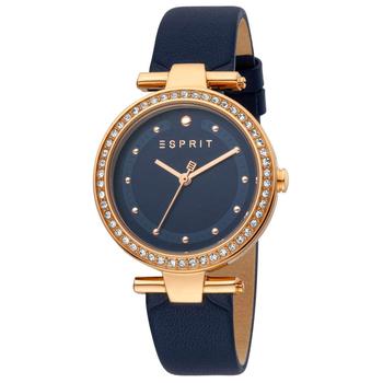 推荐Esprit Rose Gold  Quartz Leather Strap  Watch商品