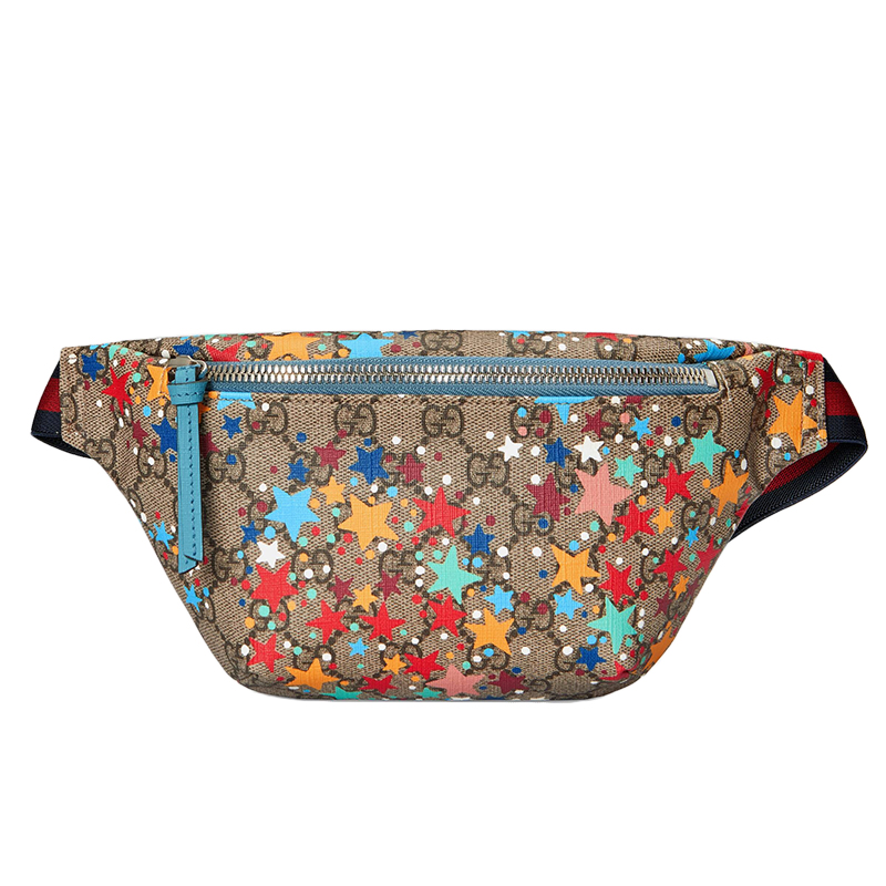 古驰腰包, Gucci | GUCCI/古驰 儿童款GG Supreme帆布饰有GG和星星印花腰包 5020952R7AN8302商品图片 额外9.5折, 包邮包税, 额外九五折